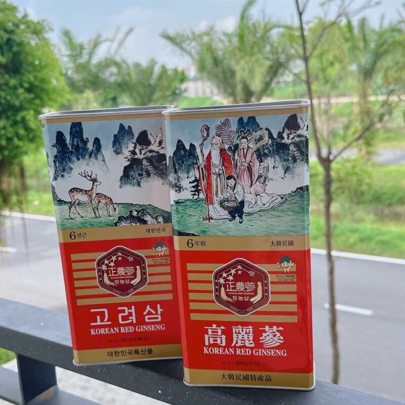 Sâm Khô INSAM Hàn Quốc - Hộp Sắt 300g - 10 củ